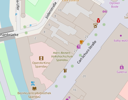 Ausschnitt Karte: Carl-Schurz-Str. 21, 13597 Berlin